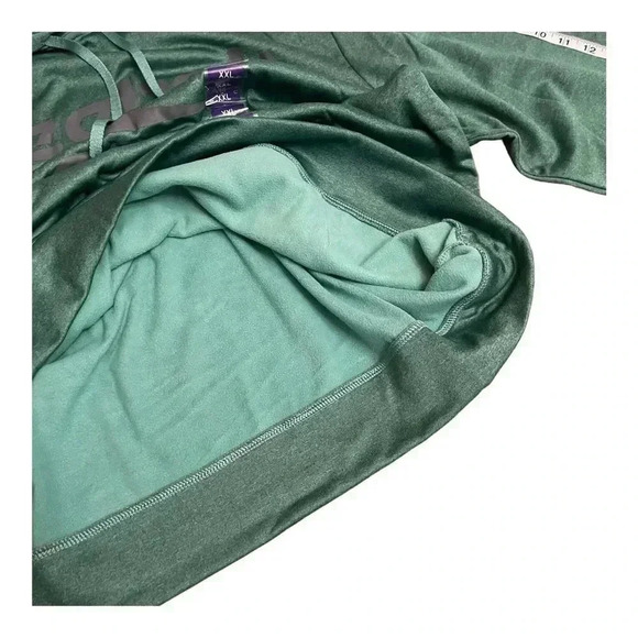 Reebok Green Front Chest Logo Hoodie Pullover Sweater Mens size XXL New - Picture 7 of 12